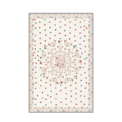 Tapis tissé élégant, 5,2 x 7,5 pieds | 100% polyester, hauteur des poils de 0,3 po, antibactérien, envers en PVC antidérapant | Lavable à la machine, impression numérique 3D | Parfait pour le salon, la chambre à coucher et la décoration intérieure