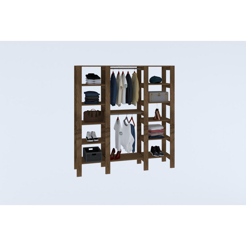 Nebras Solid + Manufactured Wood Wardrobe