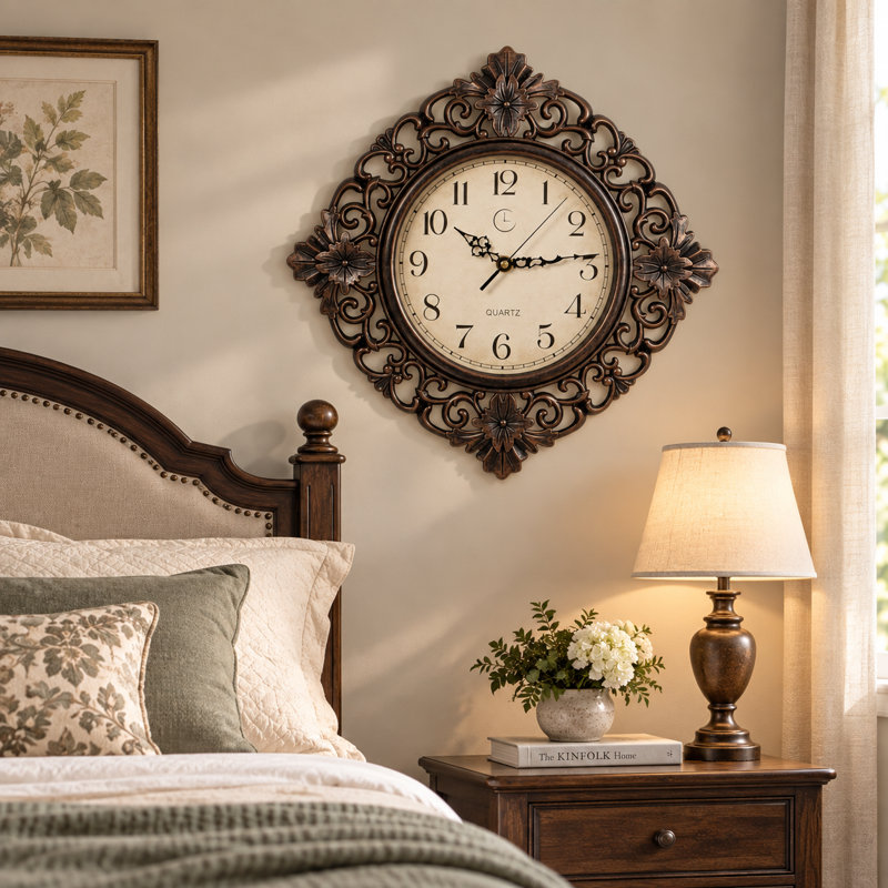 Horloge murale décorative ronde classique de 11 pouces