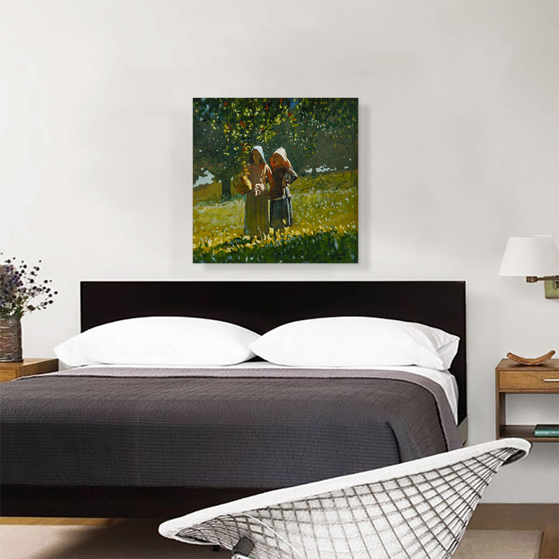 Pomme cueillant 1878 - impression, H 26 po x l 26 po x P 0,75 po