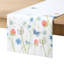 Chemin de table FIESTA Breezy Floral, blanc / bleu / rose, 72 po