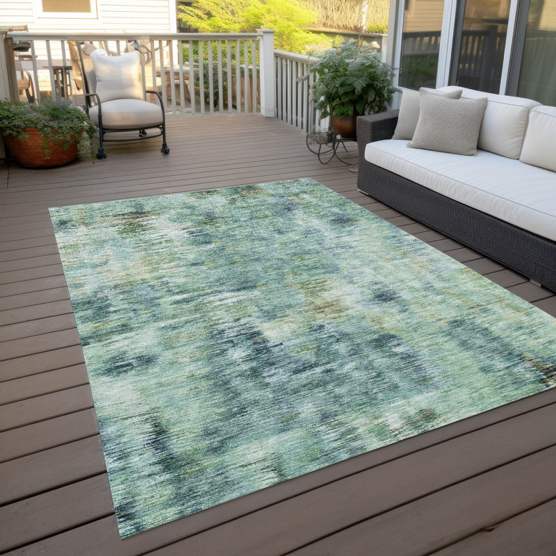 Chapnick Abstract Indoor / Outdoor Rug, Rectangle 5' x 7'6"