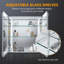 Detjona 650mm W 650mm H Frameless Medicine Cabinet Mirror 2 Adjustable