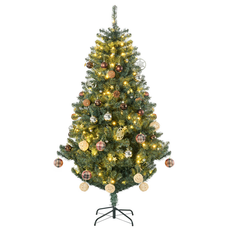 5.91' H Lighted Artificial Pine Christmas Tree