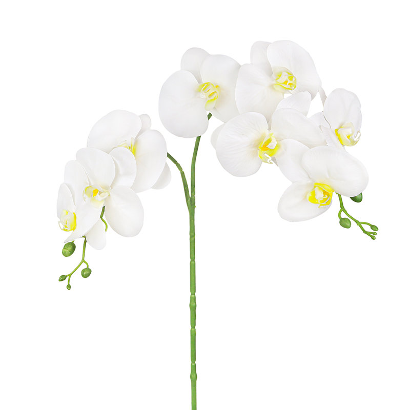 Tige de fleur d'orchidée artificielle, Blanc