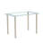 Glass Top Metal Base Dining Table