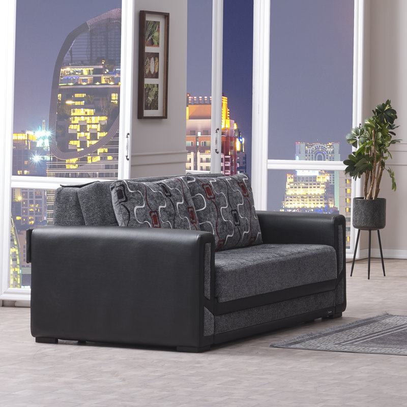 Annalie Upholstered 70'' Sleeper Sofa, Gray Chenille