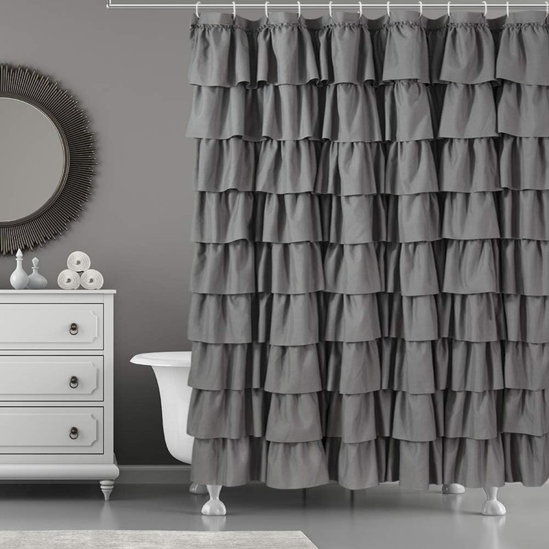 Rideau de douche Ruffle, Grey