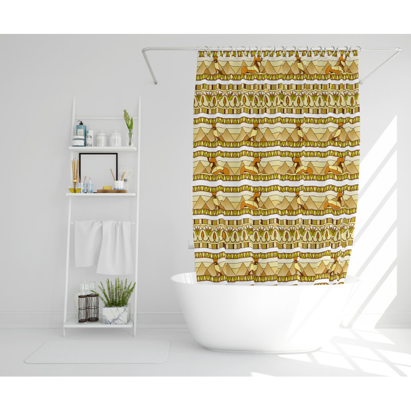 Rudolf Polyester Shower Curtain, 168cm H x 168cm W