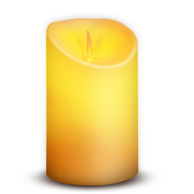 Flickering LED Candles, Lifelike Swinging Flame Battery Powered Realistic Flameless LED Candle - Warm White