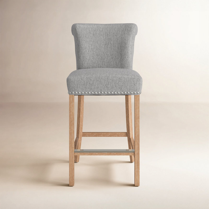 Ashland Laura Upholstered Counter Stool, Gray