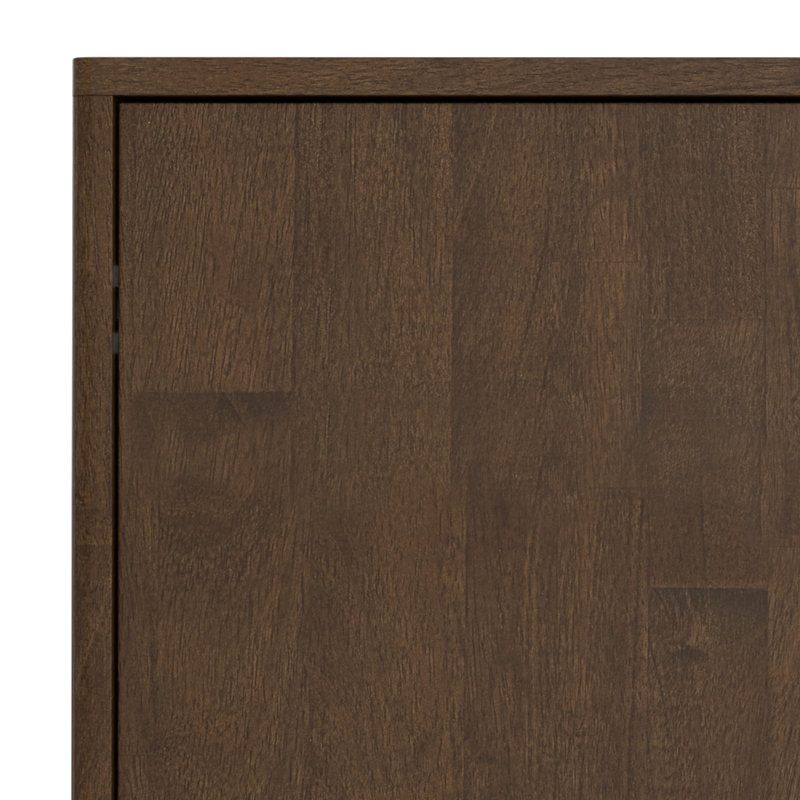Harper Walnut Brown Solid Hardwood Mid Century Modern Sideboard Buffet