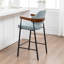 Tabouret de comptoir rembourré avec accoudoirs Devane-123161724