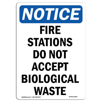Fire Stations Do Not Accept Biological Sign