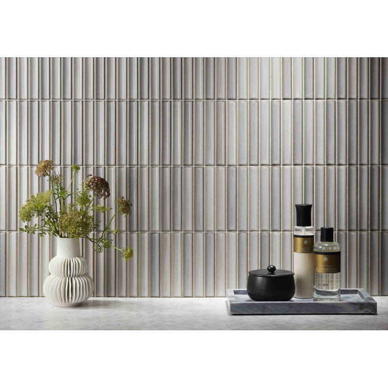 Céramique japonaise grise 1 x 6, Gris