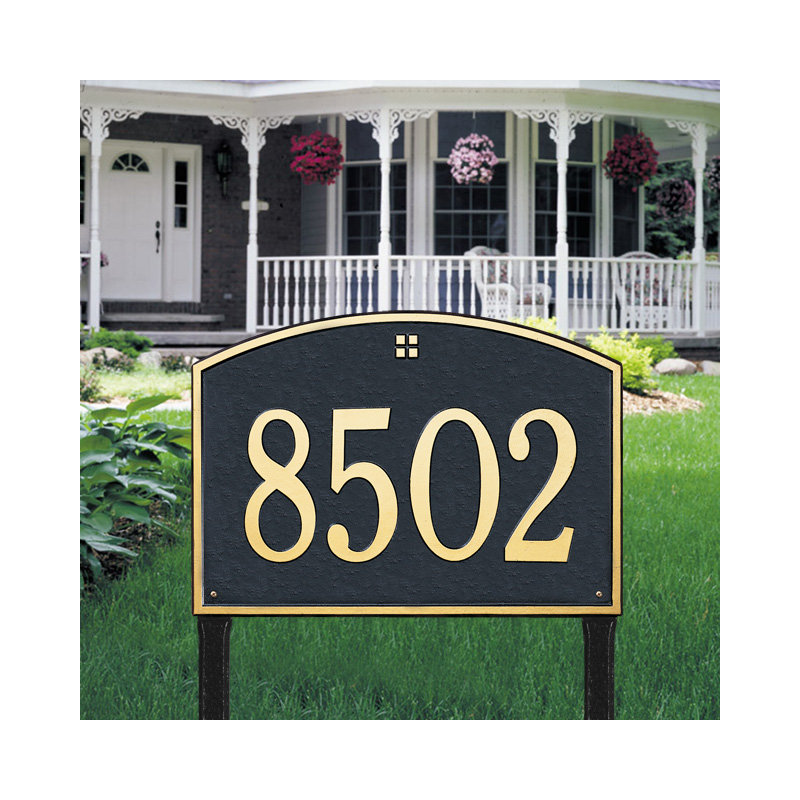 Cape Charles 1-Line Lawn Address Sign, Yes, Antique Copper