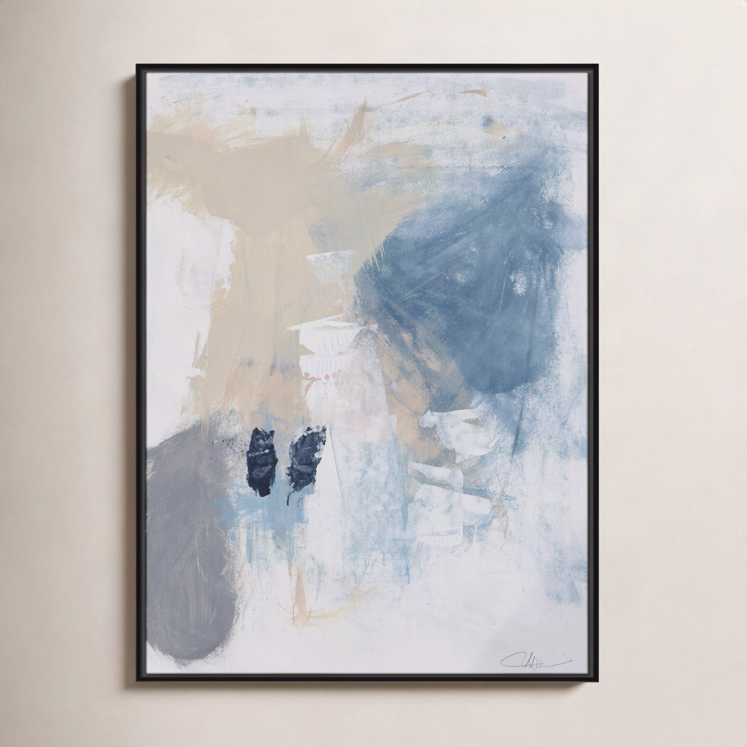 Coastal Carnival Collection "Coastal Carnival II" Print, No Mat, 41.5" H x 31.5" W x 2" D, Black Floater Framed Canvas