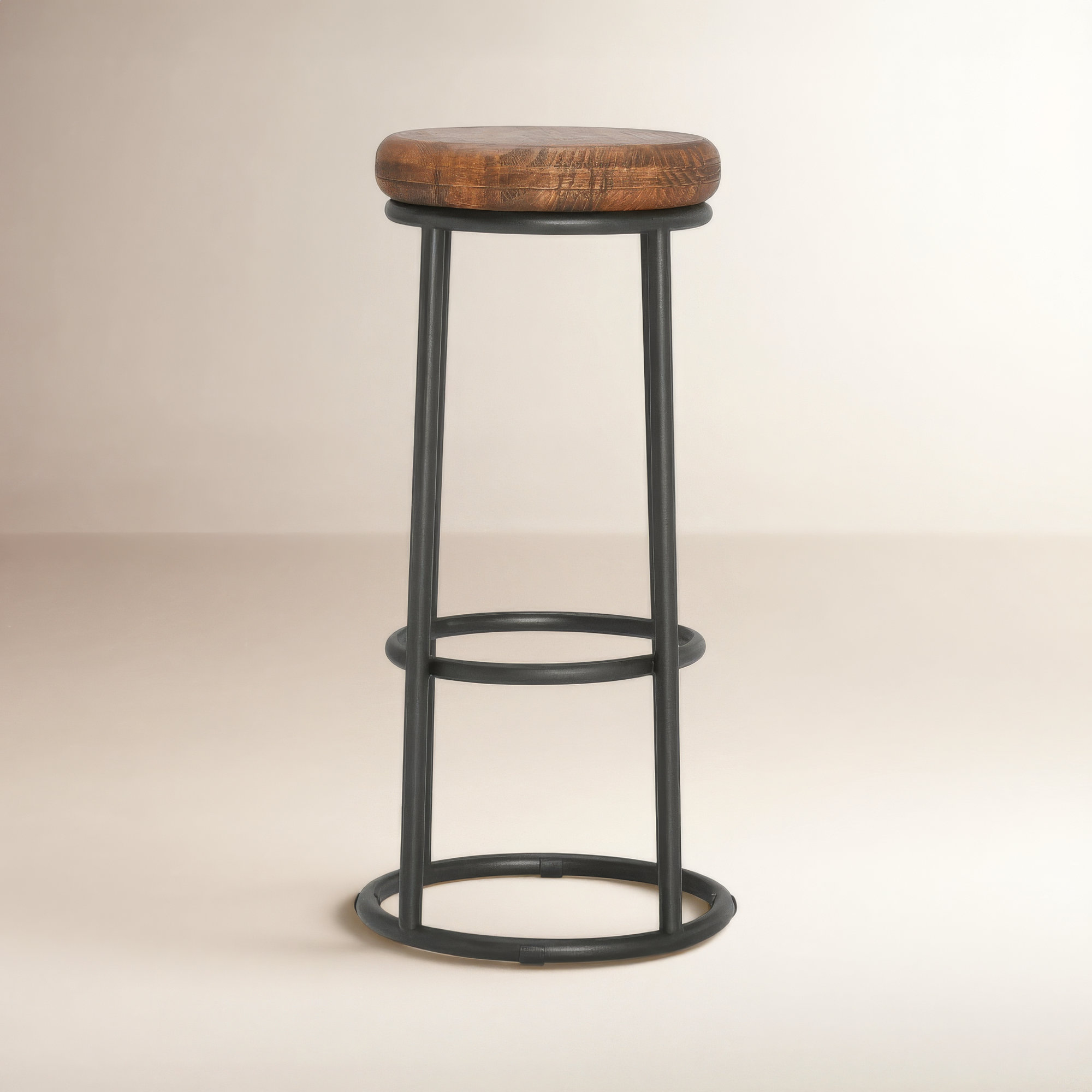 Caress Solid Wood Stool, Brown, Bar Stool (30" Seat Height)