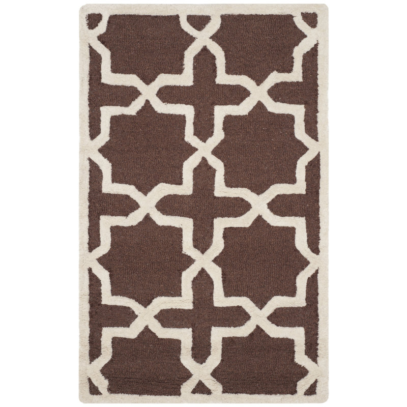 Igna Cambridge Hand Tufted Wool Geometric Rug, Rectangle 2' x 3'