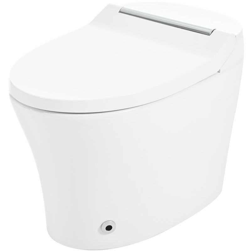 Smart Toilet With Auto Flush Function & Ceramic Construction Dual Option Long-Lasting