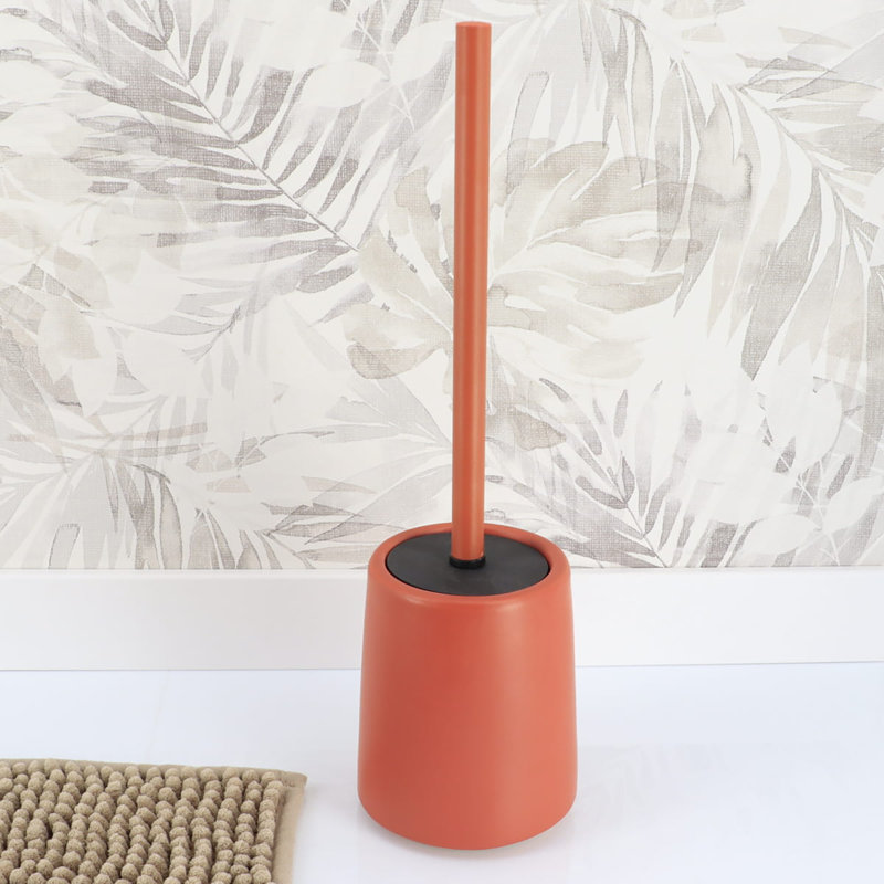 Terracotta 4-Piece Bathroom Accessory Set with Soap Dispenser