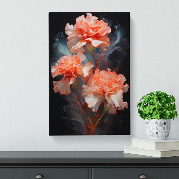 Marlow Home Co. Carnation Flower Abstract Art No.2 - Print | Wayfair.co.uk