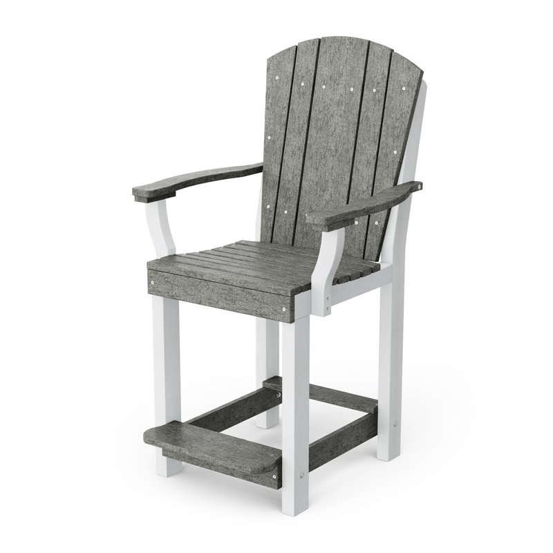Heritage Patio Chair, Dark Grey/White