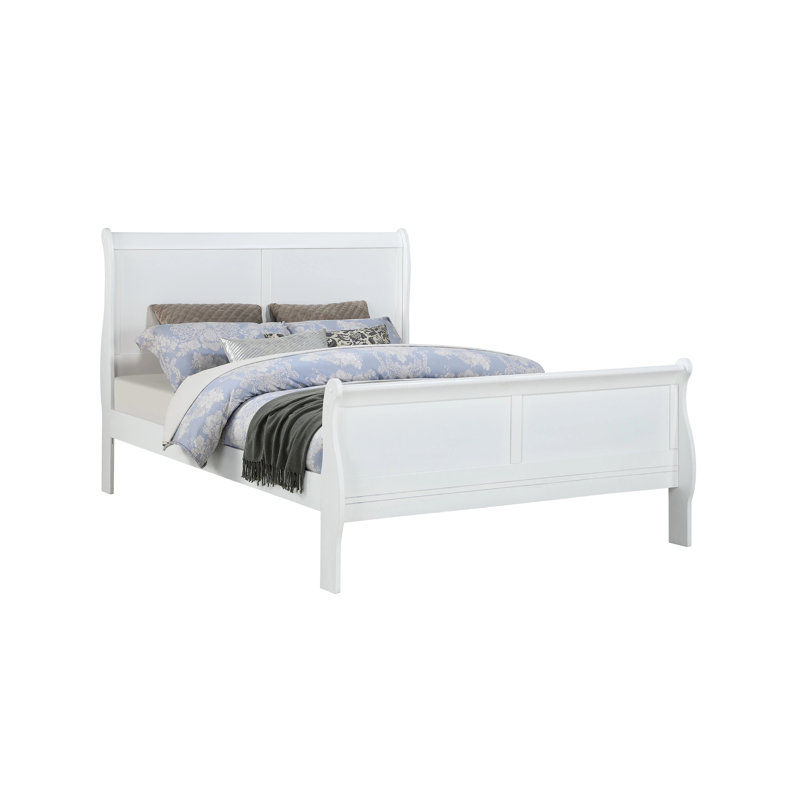 Lit lit en bois massif Louis Phillipe, Grand lit
