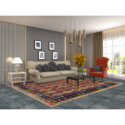 Tapis oriental en laine Kilim All-Over 8 x 10