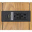 Console rustique minimaliste avec tiroir caché et prise de courant latérale-897451240
