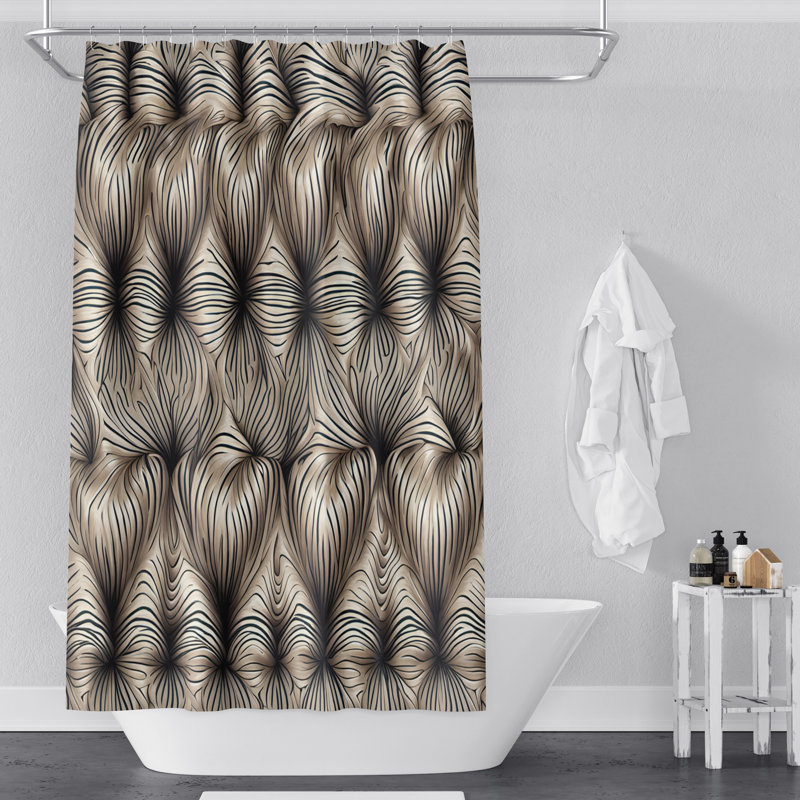 Rideau de douche abstrait Gosnold, L 70 po x L 83 po
