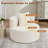 Brigitte 35.4" Corduroy Barrel Chair Round Lounge Chair-1048050372
