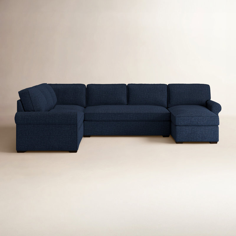 Porter Upholstered U-Shaped Sectional, Right Hand Facing, Bayou Midnight Canvas