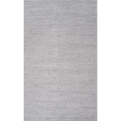 Handmade Braided Wool Light Gray Rug