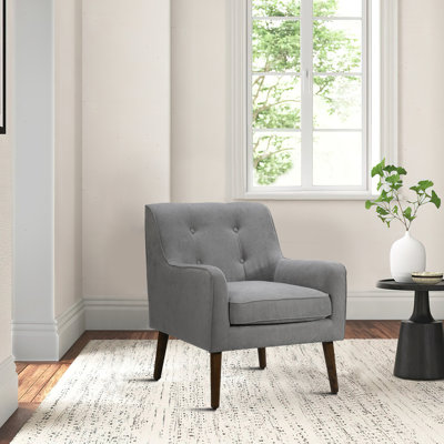Fauteuil en velours capitonné de 25 pouces de largeur