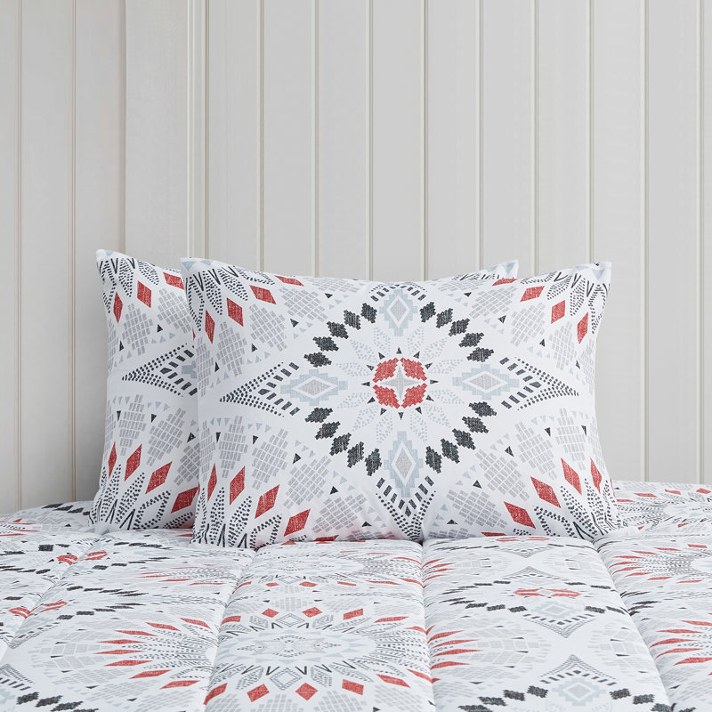 Polyester Percale Geometric Shapes Comforter, King Comforter + 7 Additional Pieces