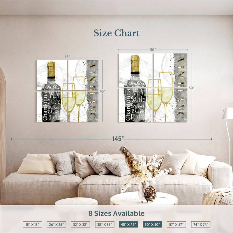 Vin blanc Yarlin Glam, H 50 po x l 50 po