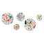 Axelle - ensemble de 5 art mural floral rond