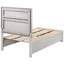 Lit simple avec rangement blanc offrant peu d'espace dans la chambre à coucher, conception classique avec tête de lit structurée et, en bois massif, compartiments de grande taille de 48,93 pouces, idéal pour la chambre à coucher, propre