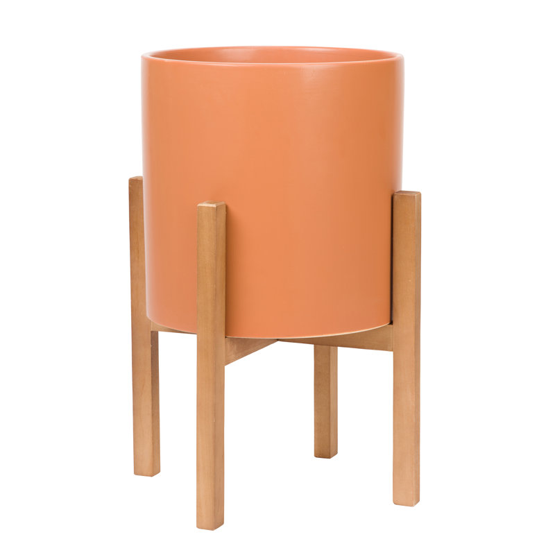 Pot à fleur d'intérieur en céramique Surles, Terre cuite, H 21 po x l 16 po x P 16 po