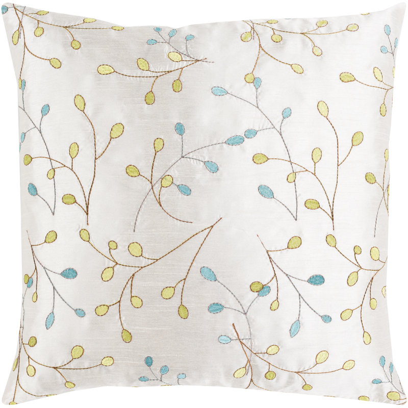 Blossom Floral Throw Pillow, 22" H x 22" W, Polyester/Polyfill