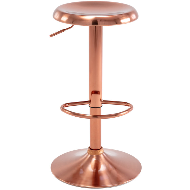 Tabouret de bar pivotant à hauteur réglable Juddson, 2, Rose