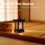 Lampe de table traditionnelle coréenne en bois | Lanterne Hanok fabriquée à la main | Lumière d'ambiance douce et douce pour la chambre à coucher | Cadeau de décoration unique