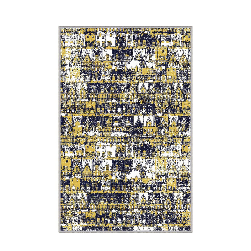Premium Woven Carpet, 5.2 x 7.5 ft, 100% Polyester, Antibacterial, Non-Slip Underside, 0.3 in Pile Height | Machine Washable, 3D Digital Print | Perfect for Living Room, Bedroom & Office Décor