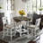 Foldable Leaf Solid Wood Dining Table with Storage, 5-Person Set with Chairs for Small Spaces
