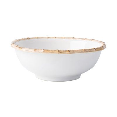 Bamboo 11" Serving Bowl - Natural/White