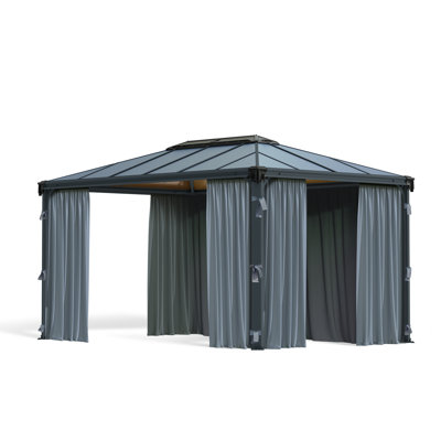 Martinique Canopia By Palram Grey Fabric Side Wall for Gazebo