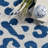 Modern Leopard Print Performance Blue/White Rug-1179647989