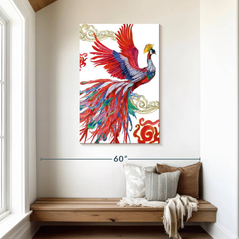 Brampt Colorful Bird Phoenix, 45" H x 30" W