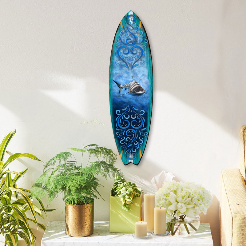 Murale de porte Shark Surfboard Diminutive